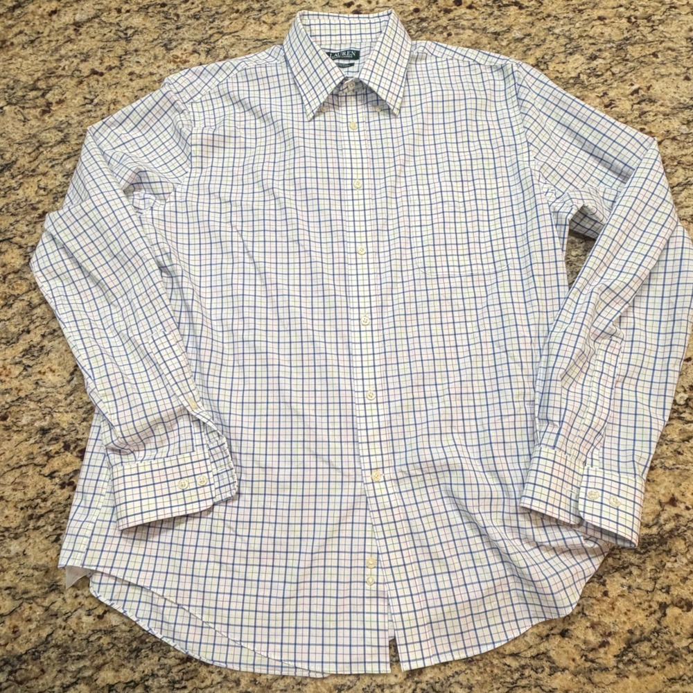 Lauren Ralph Lauren Mens XL 17 36/37 Regular Fit Stretch Dress Shirt ws